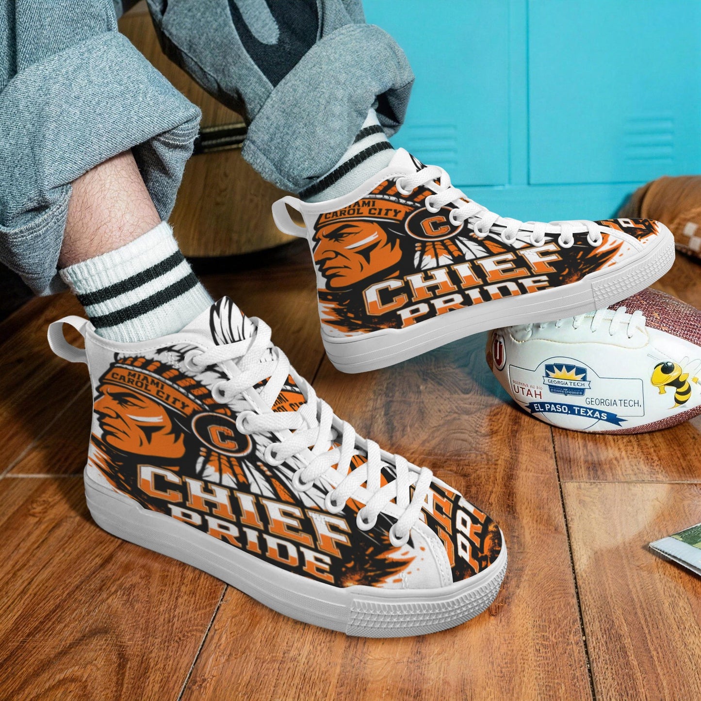 Chief Pride Tennis Vancouver High Top Men's Canvas Shoes-New