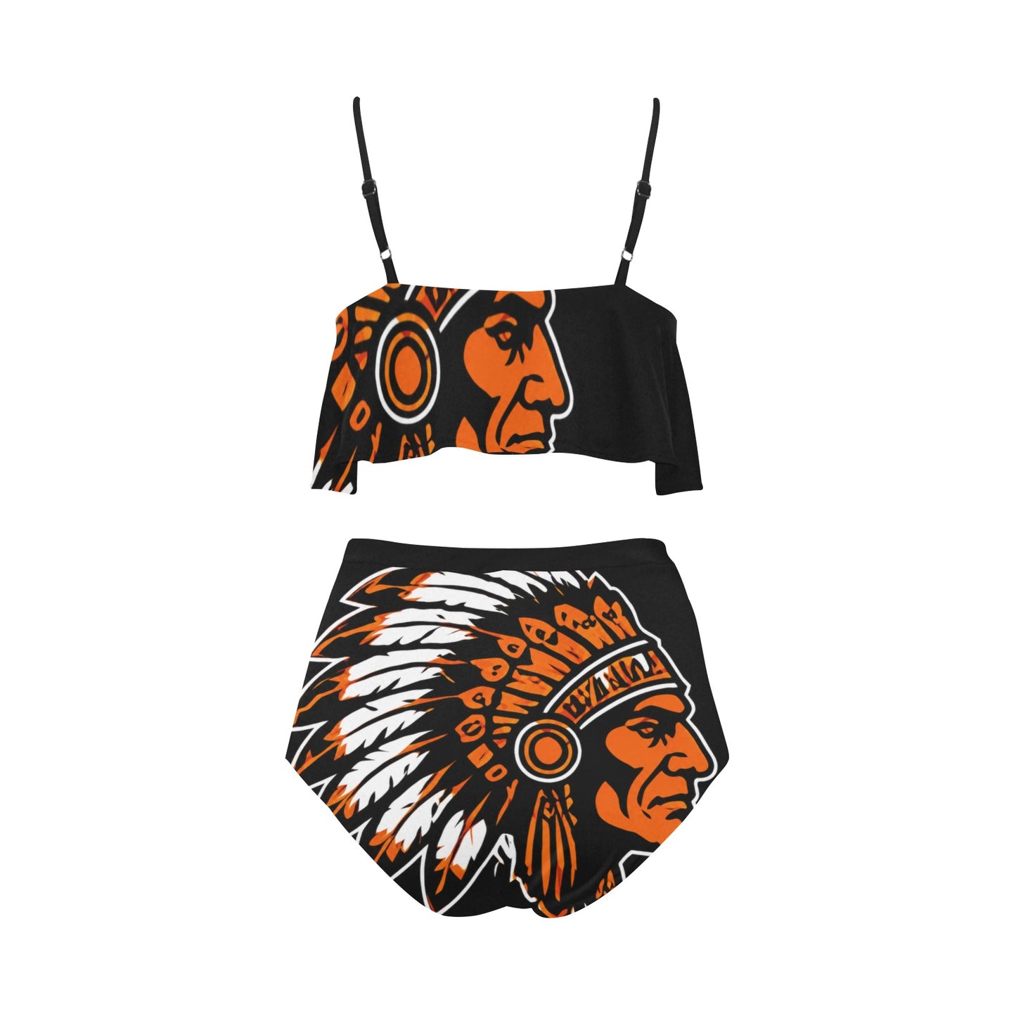 Chief's High Waisted Ruffle Bikini Set