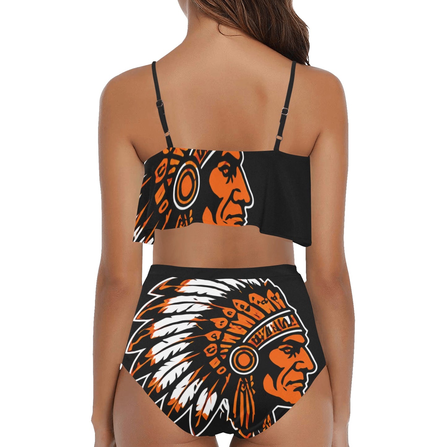 Chief's High Waisted Ruffle Bikini Set