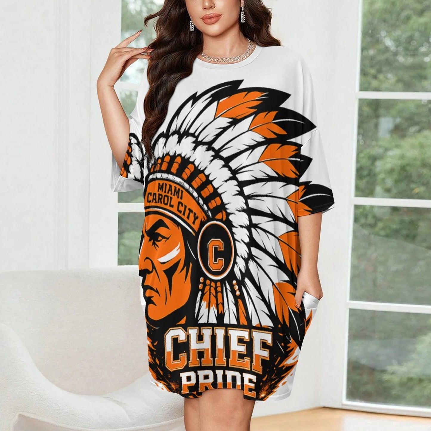 CHIEFS OVERSIZED TEE Women's Oversized T- Shirt Loungewear