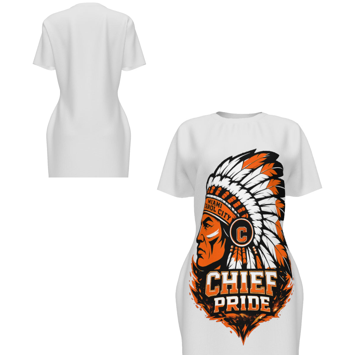Chief Women's Crew Neck Bodycon Dress