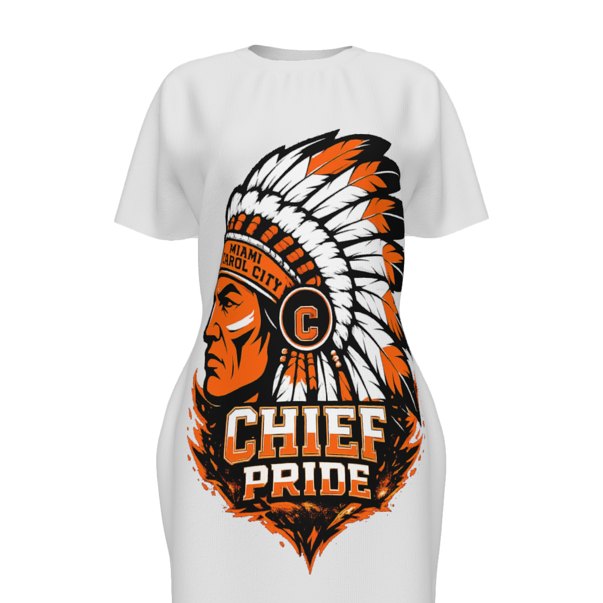 Chief Women's Crew Neck Bodycon Dress
