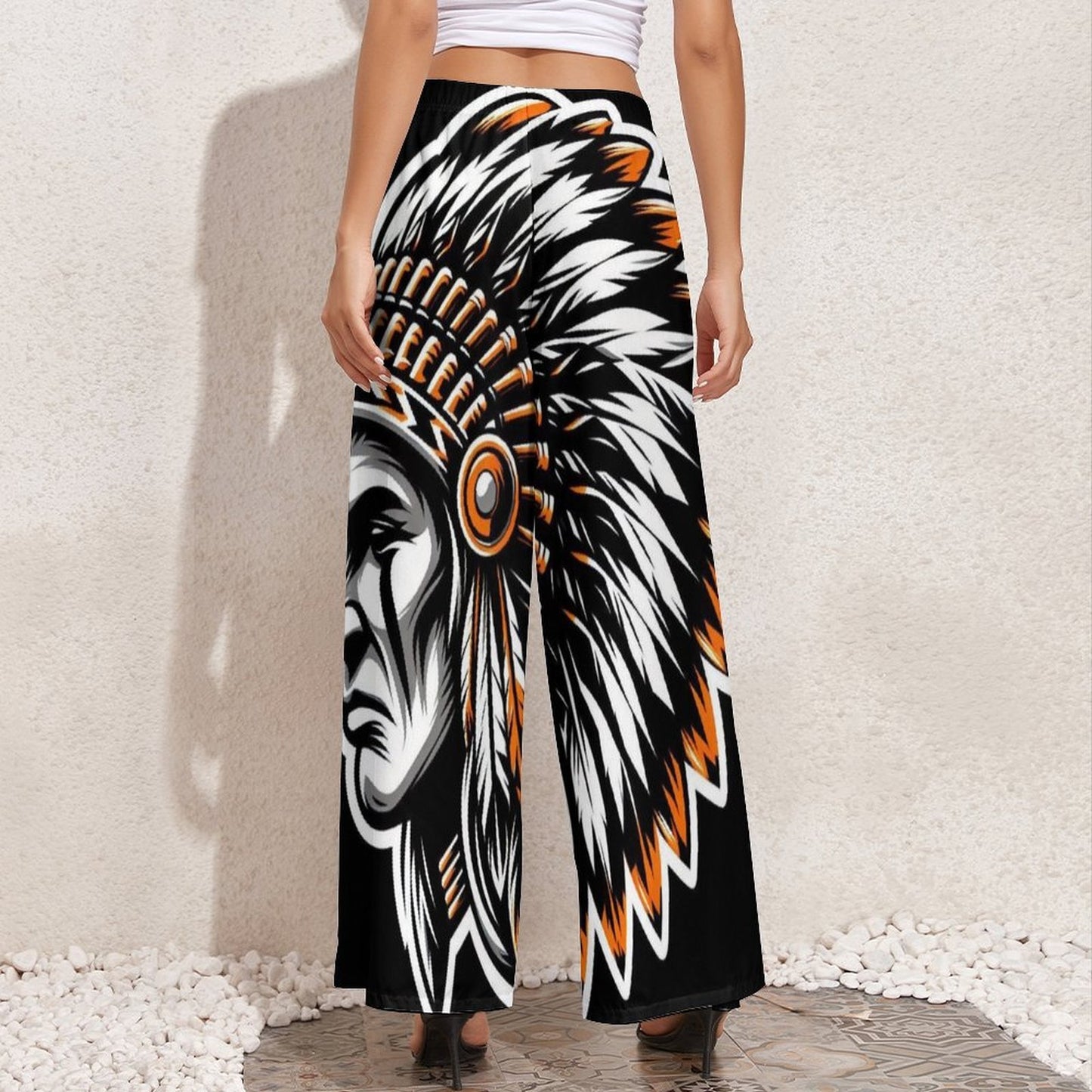 Chief Head All Over Women's Wide-Leg Pants