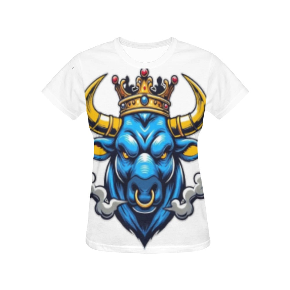 Gwen Chery Bulls All Over Print T-Shirt for Women