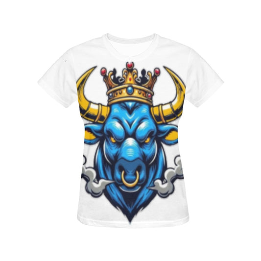 Gwen Chery Bulls All Over Print T-Shirt for Women