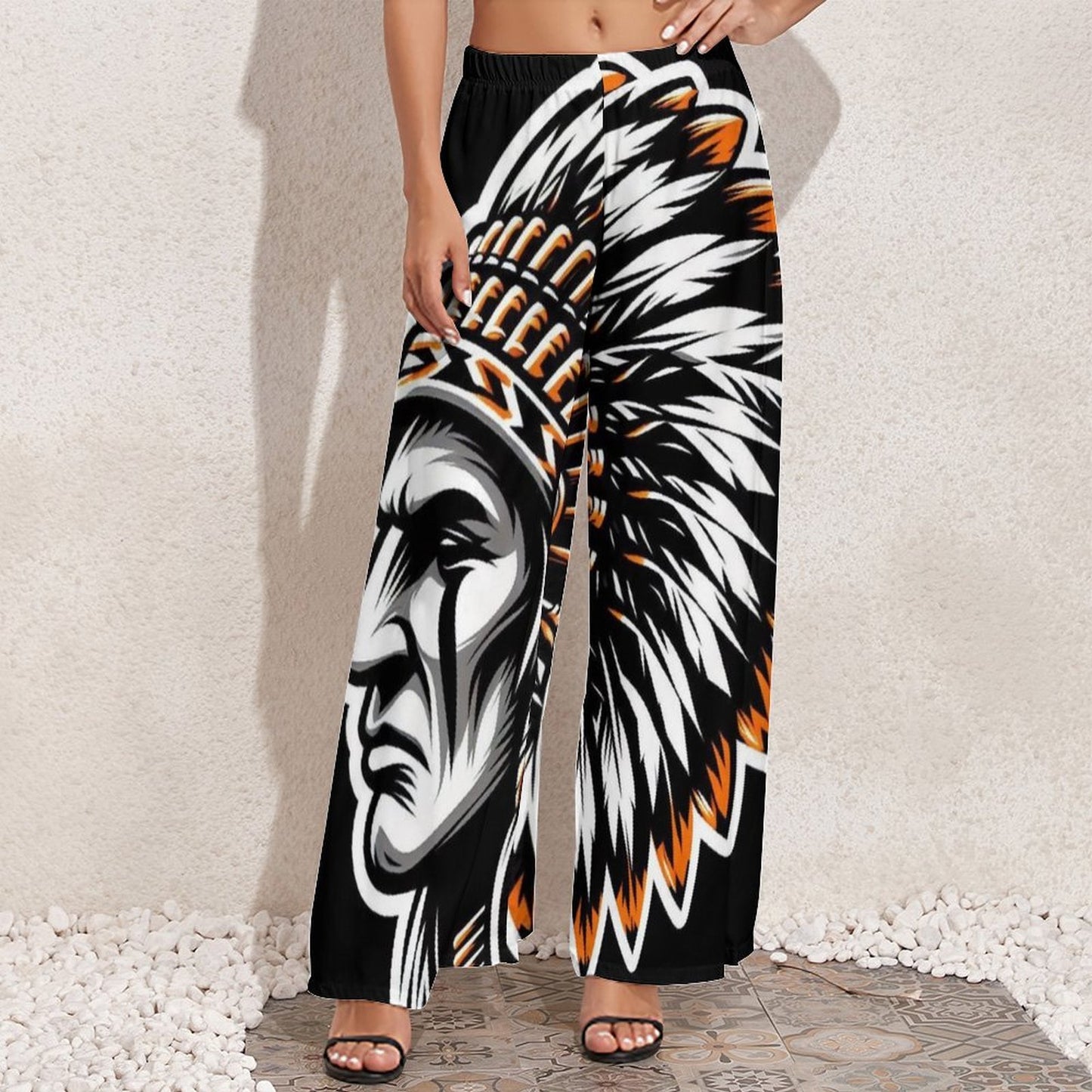 Chief Head All Over Women's Wide-Leg Pants