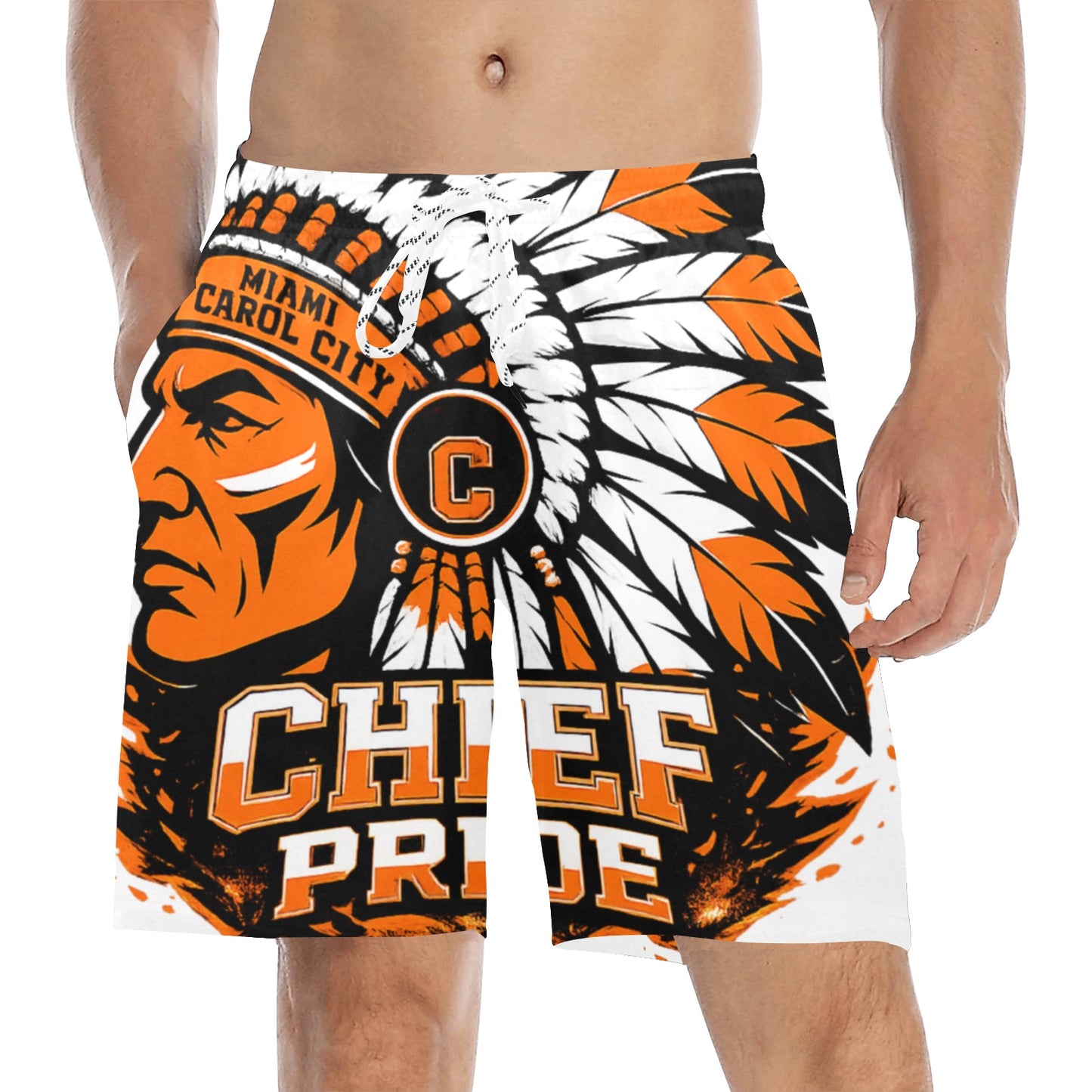 Chief Men's Trunks Men's Mid-Length Beach Shorts