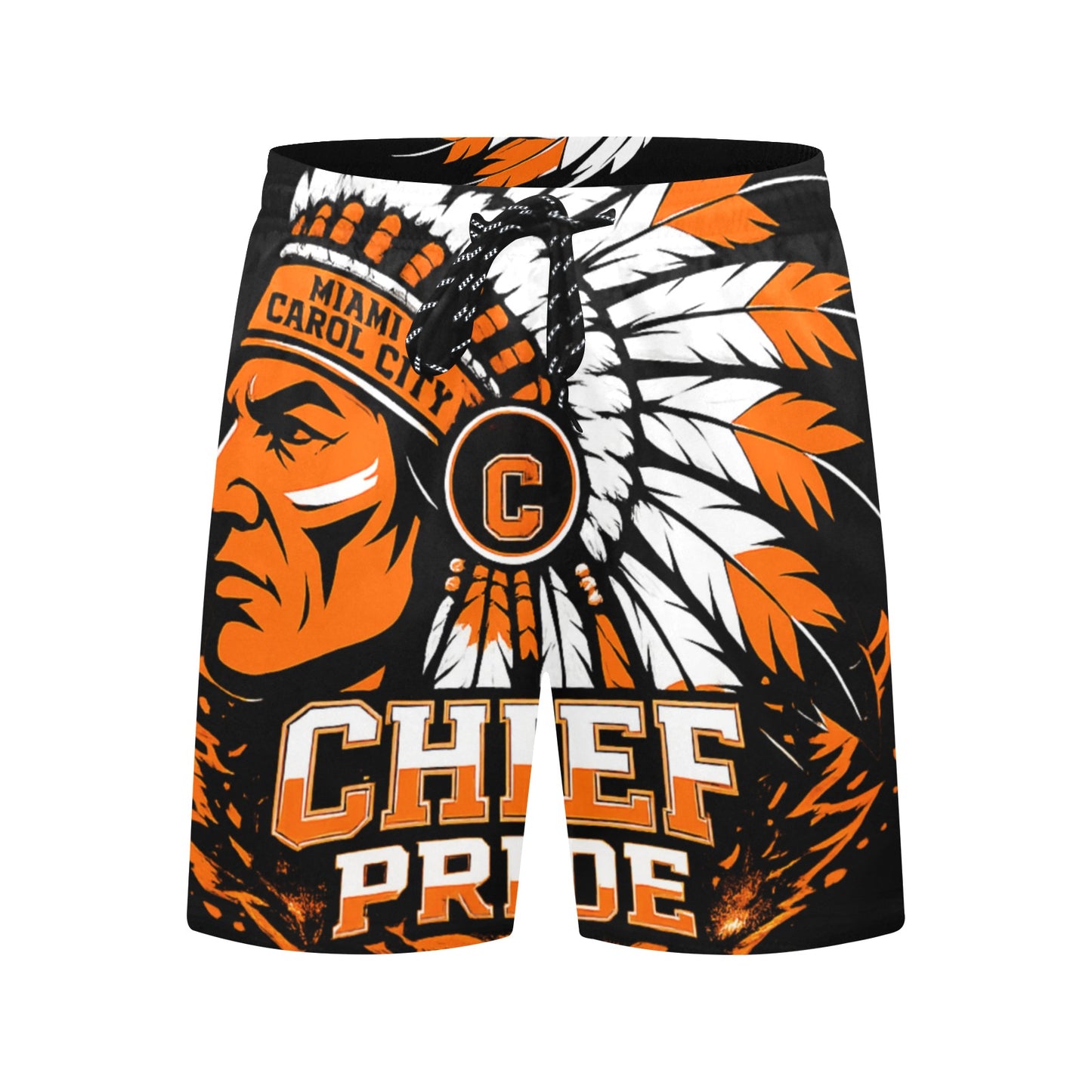 Black Chiefs Pool Shorts Men's Mid-Length Beach Shorts