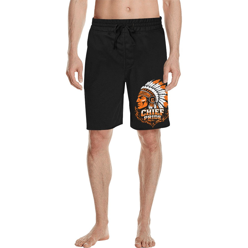Black Single Chief Head Trunks Casual Shorts