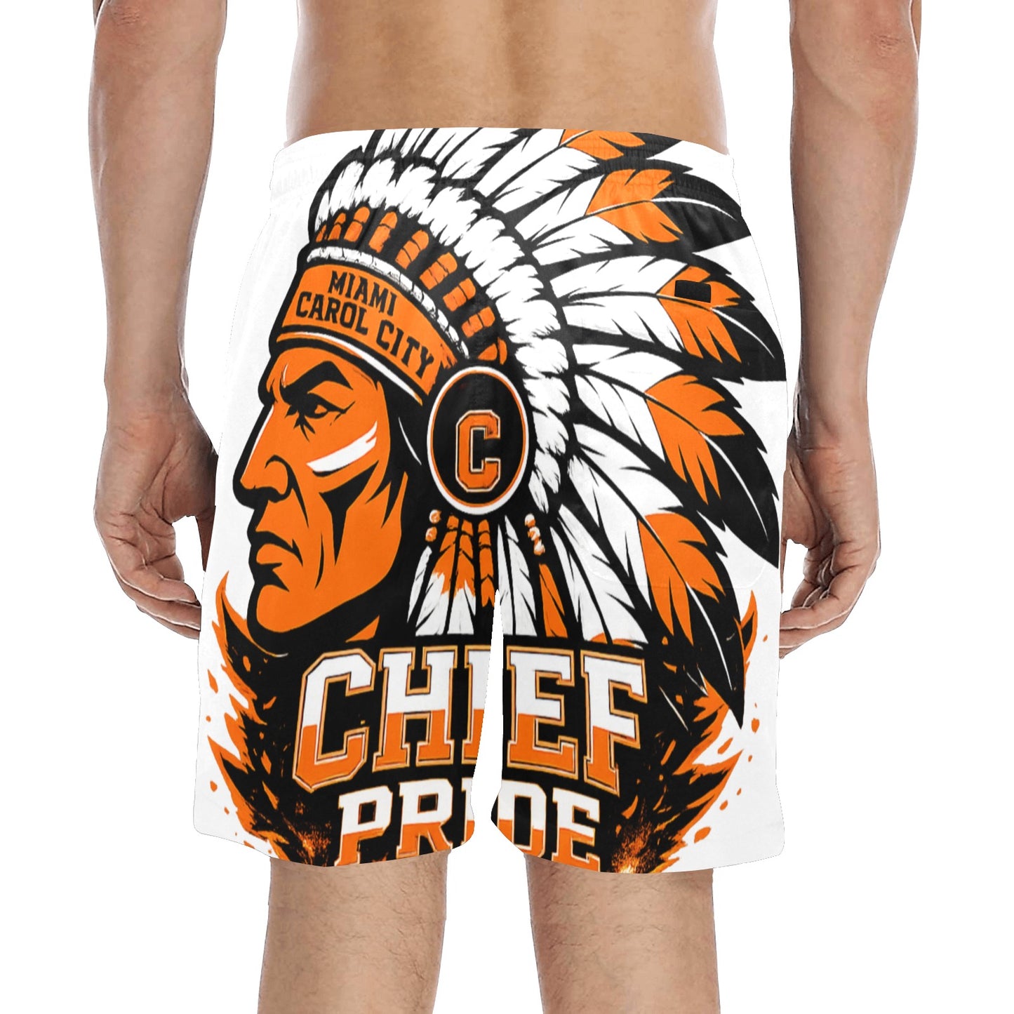 Chief Men's Trunks Men's Mid-Length Beach Shorts