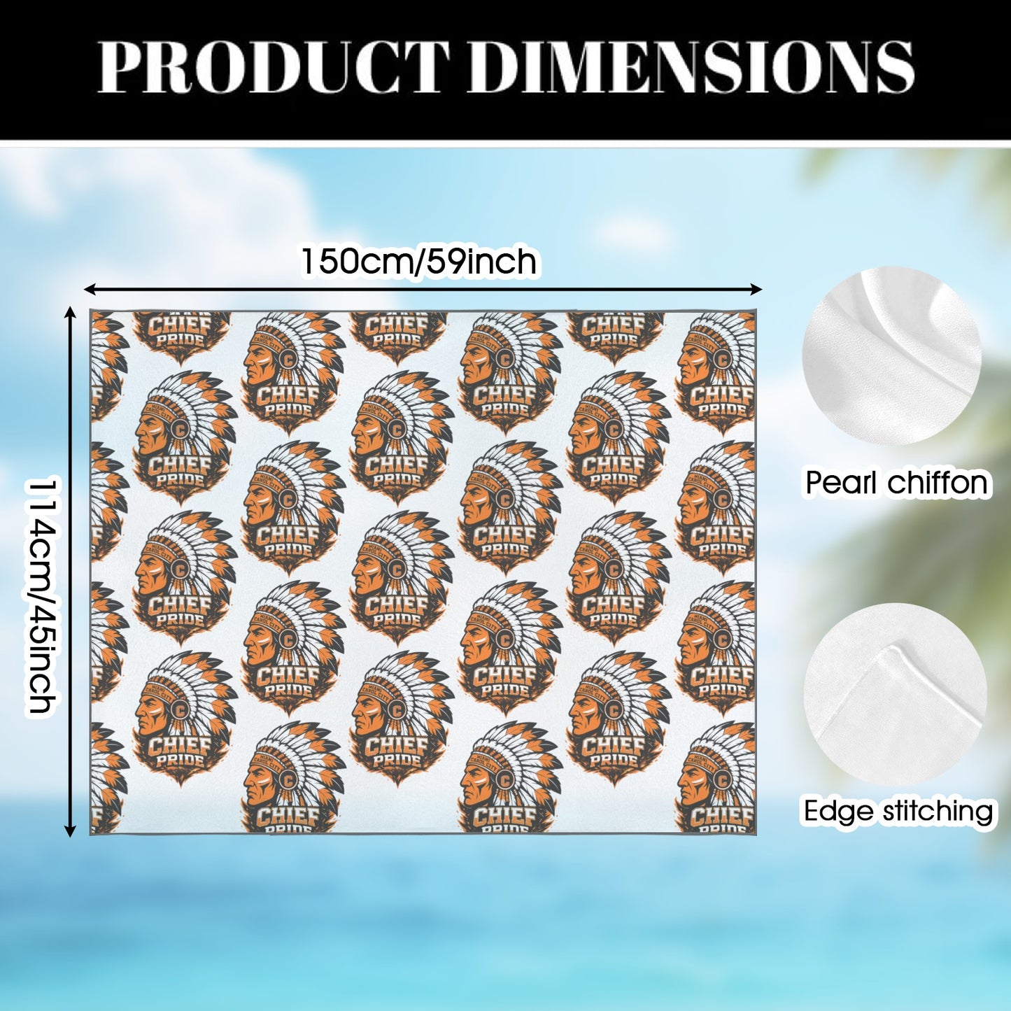 Chiefs All Over Design Beach Sarong