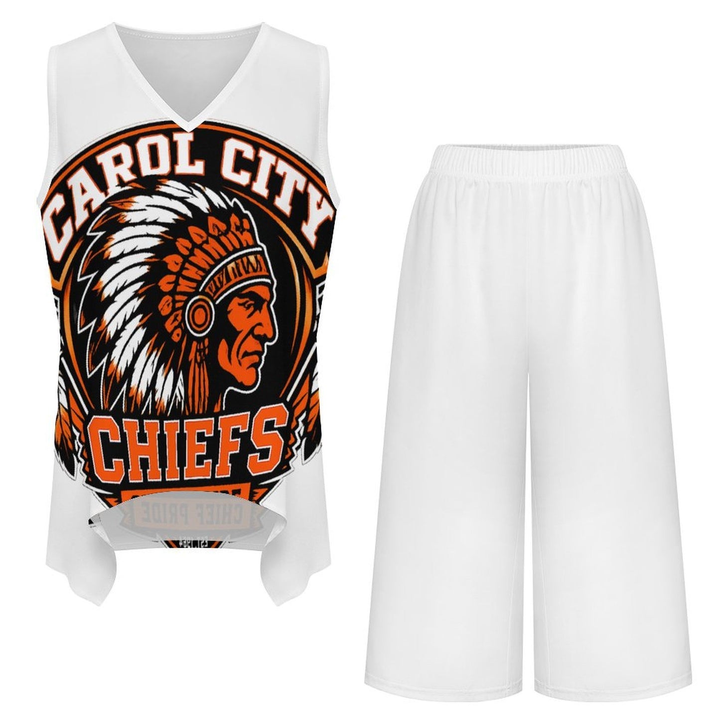 Miami Carol City  Wide Leg Short Set Sleeveless Top & Cropped Wide-Leg Pants Set